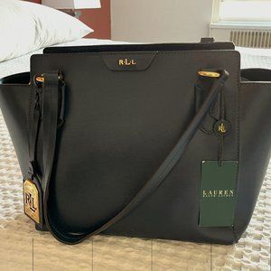 Ralph Lauren Bag Navy Leather Bag